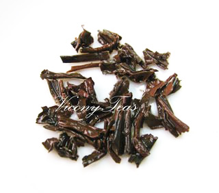 brewed 3rd grade keemun tea leaves
