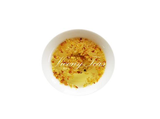 osmanthus flower tea brewed