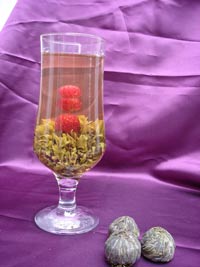 Amaranth blooming flower tea